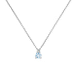 0.15 CT Round Aquamarine Lab Made Diamond- March Birthstone Necklace 7