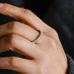 Stunning 0.2 TCW Round Moissanite Stones Half Eternity Wedding Bands 8