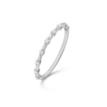 Stunning 0.1 TCW Round Moissanite Stones Half Eternity Wedding Bands 2