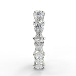 Stunning 2.50 TCW Pear Moissanite Stones Full Eternity Wedding Bands 7