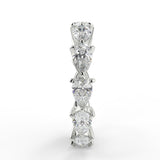 Stunning 2.50 TCW Pear Moissanite Stones Full Eternity Wedding Bands 7