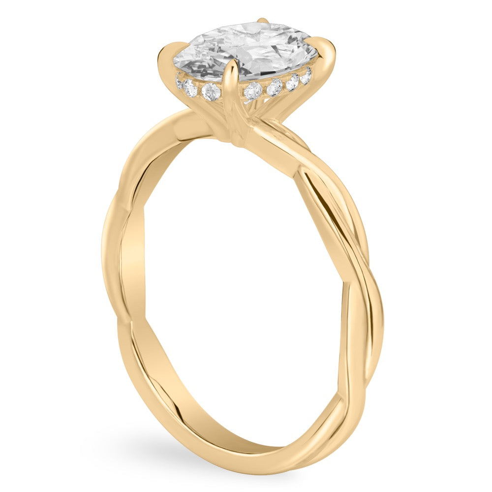 Stunning 1.0- 2.0 CT Oval Moissanite Engagement Ring with Hidden Halo Design 2