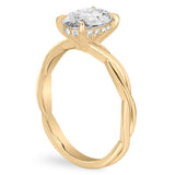 Stunning 1.0- 2.0 CT Oval Moissanite Engagement Ring with Hidden Halo Design 2