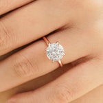 Stunning 3.0 CT Round Moissanite Engagement Ring with Hidden Halo Design 6