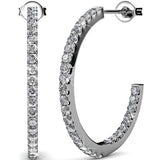 Round Cut Cubic Zirconia in 925 Sterling Silver Earrings 1