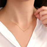 Customized Letter Pendant Necklace in Solid Gold 6