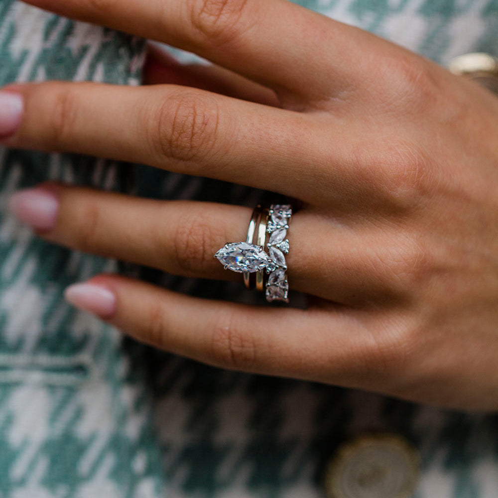 Marquise Cut Solitaire Style Cubic Zirconia in 925 Sterling Silver Ring 2