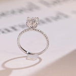 Stunning 1.0 - 2.0 CT Pear Moissanite Engagement Ring with Pave Design 8