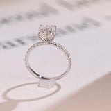 Stunning 1.0 - 2.0 CT Pear Moissanite Engagement Ring with Pave Design 8