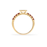 1.0 TCW Round Garnet Lab Made Diamond- January Birthstone Engagement Ring 4