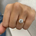 Classic 2.0 CT Round Moissanite Engagement Ring with Solitaire Design 6
