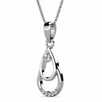 Round Cut Cubic Zirconia in 925 Sterling Silver Necklace 4