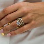 Round Cut Solitaire Style Cubic Zirconia in 925 Sterling Silver Ring 5