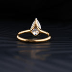 Stunning 2.0 CT Pear Moissanite Engagement Ring with Solitaire & Split Shank Design 3