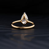 Stunning 2.0 CT Pear Moissanite Engagement Ring with Solitaire & Split Shank Design 3