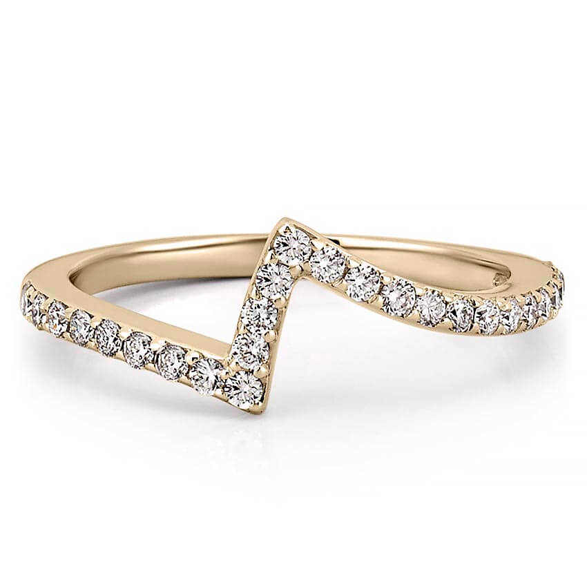 Stunning 0.26 TCW Round Moissanite Stones Unique Wedding Band 1