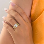 Stunning 3 CT Emerald Moissanite Engagement Ring with Pave Design 5