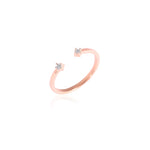 Stunning 0.10 Round Moissanite Stones Open Wedding Bands 1