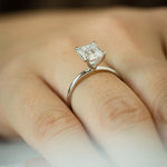 Stunning 1 CT Emerald Moissanite Engagement Ring With Solitaire Design 9