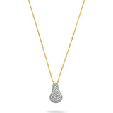 0.50 CT Round Moissanite Diamond Droplet Pendant Necklace in Solid Gold 3