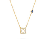 0.25 CT Round Sapphire Lab Made Diamond- September Birthstone Necklace 4