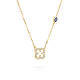 0.25 CT Round Sapphire Lab Made Diamond- September Birthstone Necklace 4