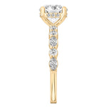 Stunning 1.0- 2.0 CT Round Moissanite Engagement Ring with Hidden Halo & Pave Design 3