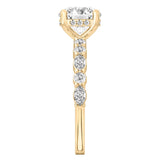 Stunning 1.0- 2.0 CT Round Moissanite Engagement Ring with Hidden Halo & Pave Design 3