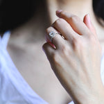 Stunning 1.0 - 2.0 CT Elongated Cushion Moissanite Engagement Ring With Halo Design 2