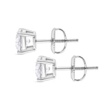 Round Cut Cubic Zirconia in 925 Sterling Silver Earrings 4