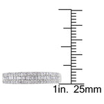 Round Cut Cubic Zirconia in 925 Sterling Silver Wedding Bands 10