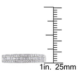 Round Cut Cubic Zirconia in 925 Sterling Silver Wedding Bands 10