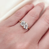 Stunning 3.0 TCW Pear & Emerald Moissanite Stones Engagement Ring 5