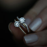 0.89 CT Round Cut Twisted Shank Pave CVD E/VS1 Diamond Engagement Ring 10