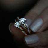 0.89 CT Round Cut Twisted Shank Pave CVD E/VS1 Diamond Engagement Ring 10