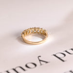 Stunning 0.3 TCW Oval Moissanite Stones Half Eternity Wedding Band 3