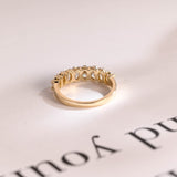 Stunning 0.3 TCW Oval Moissanite Stones Half Eternity Wedding Band 3