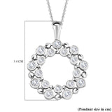 Round Cut Cubic Zirconia in 925 Sterling Silver Necklace 6
