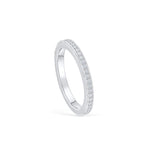 Stunning 0.3 TCW  Round Moissanite Stones Miligrain Channel Wedding Band 2