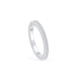 Stunning 0.3 TCW  Round Moissanite Stones Miligrain Channel Wedding Band 2