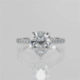 Stunning 0.81 CT Pear Moissanite Engagement Ring with Hidden Halo & Pave Design 4
