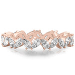 Stunning 1.92CT Pear Moissanite Stones Cluster Wedding Bands 7
