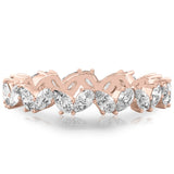 Stunning 1.92CT Pear Moissanite Stones Cluster Wedding Bands 7
