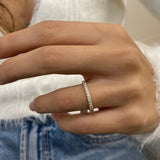 Stunning 0.32 TCW Round Moissanite Stones Half Eternity Wedding Band 5