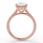 Stunning 1.30 CT Princess Moissanite Engagement Ring with Hidden Halo & Pave Design 8