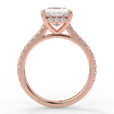 Stunning 1.30 CT Princess Moissanite Engagement Ring with Hidden Halo & Pave Design 8