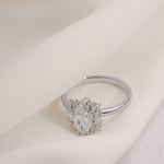 Stunning 1.0 - 2.0 CT Marquise Moissanite Engagement Ring with Cluster Design 2