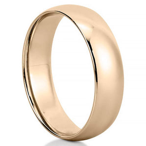 Classic Comfort Fit Wedding Band for Men's in Solid Gold