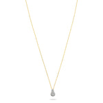0.50 CT Round Moissanite Diamond Droplet Pendant Necklace in Solid Gold 5