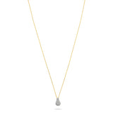 0.50 CT Round Moissanite Diamond Droplet Pendant Necklace in Solid Gold 5
